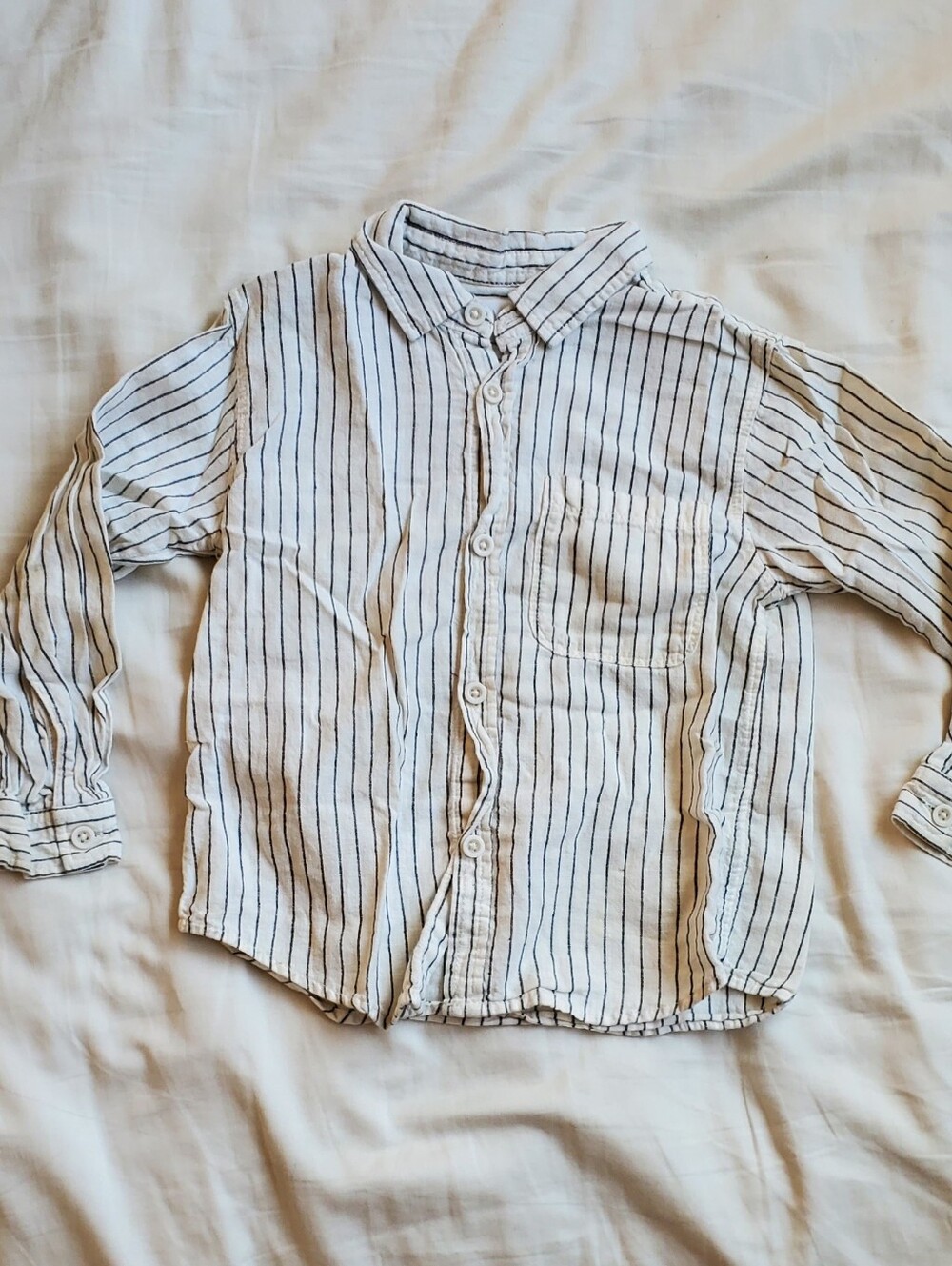 Zara Striped Button Down Long Sleeve Shirt